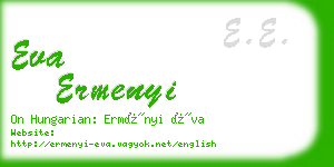 eva ermenyi business card
